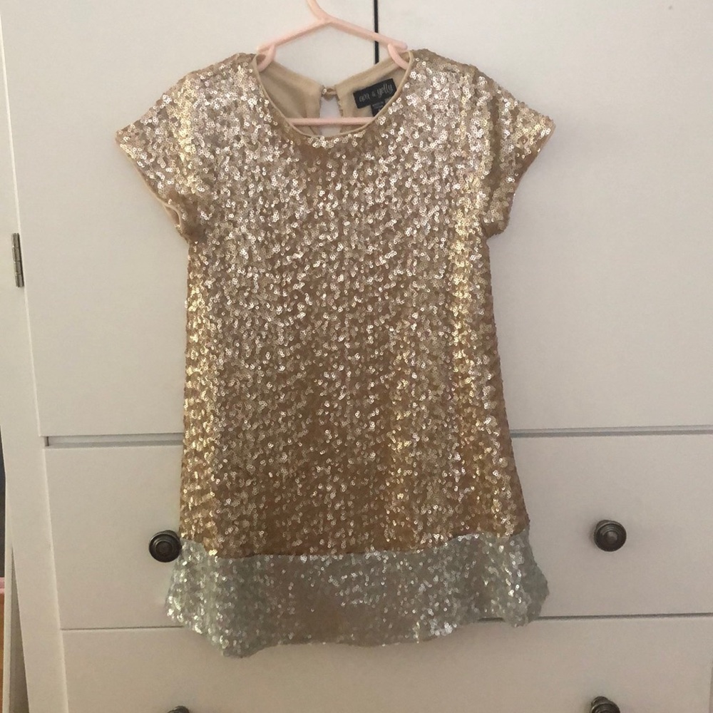 Ava & Yelly gold/silver sparkle dress - like new